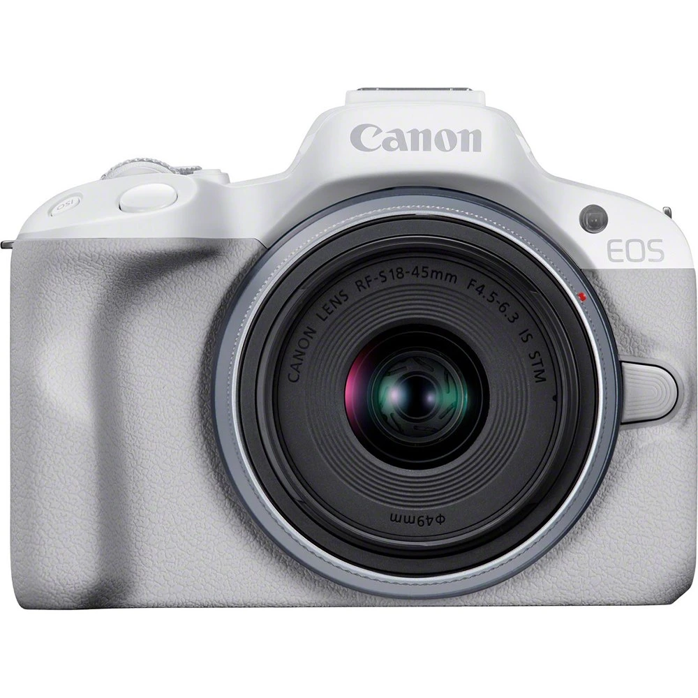 Canon EOS R50 Mirrorless Camera with 18-45mm f/4.5-6.3 Lens (White)-01